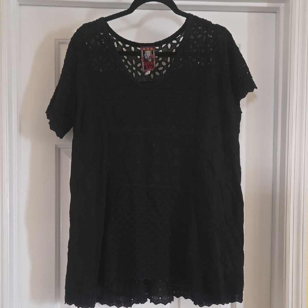 Johnny Was Black Lace Blouse